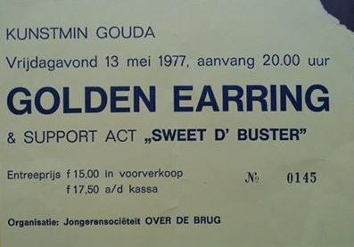 1977-05-13 Golden Earring show ticket#0145 May 13, 1977 Gouda - Kunstmin